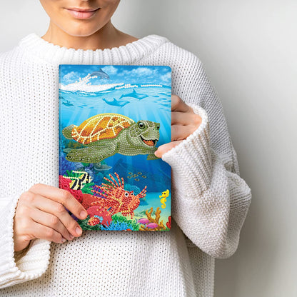 Underwater Turtle Crystal Art Notebook Kit Craft Buddy