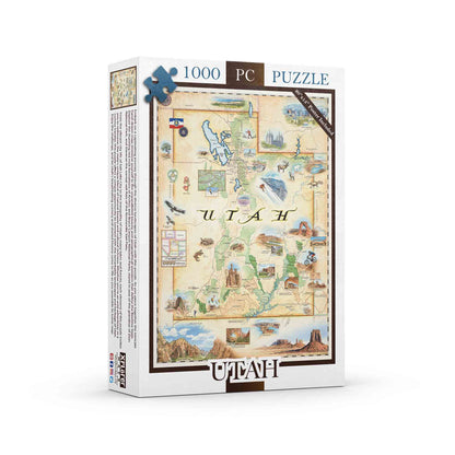Utah State 1000 Piece Jigsaw Puzzle Xplorer Maps