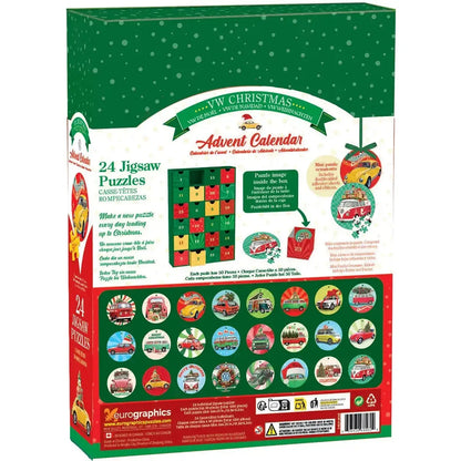VW Christmas Advent Calendar - 24 Set of 50 Piece Mini Jigsaw Puzzles Eurographics