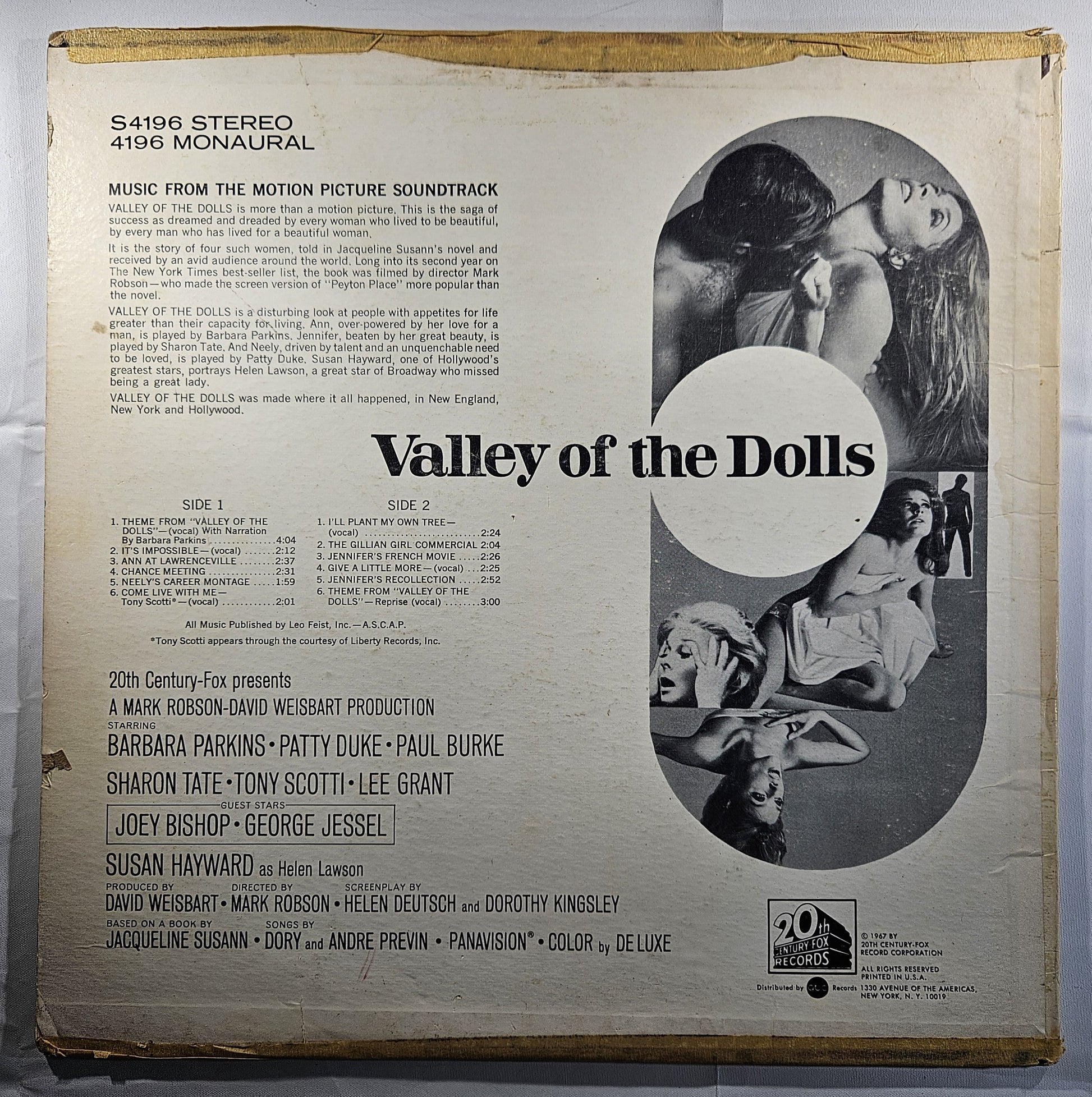 Valley of the Dolls (Music From the Motion Picture Soundtrack) [1967 Used Vinyl Record LP]