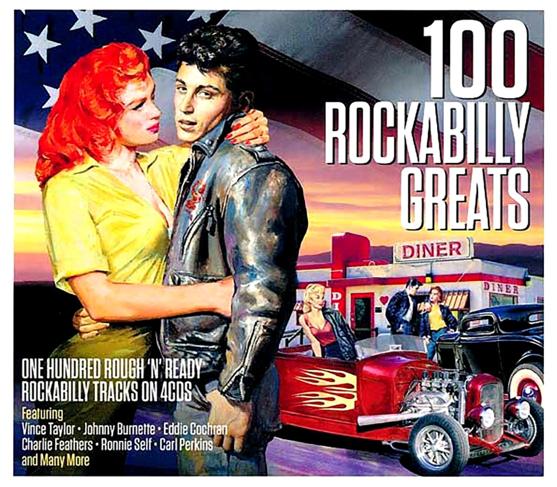 Various - 100 Rockabilly Hits [2017 Compilation] [New 4 x CD]