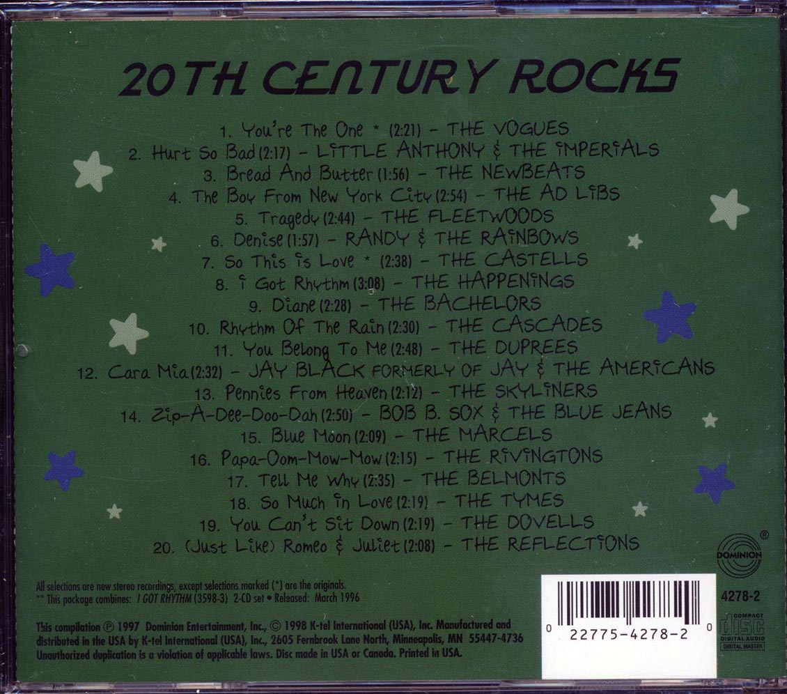 Various - 20th Century Rocks Volume Nine: '60s Vocal Groups: I Got Rhythm [1998 New CD]