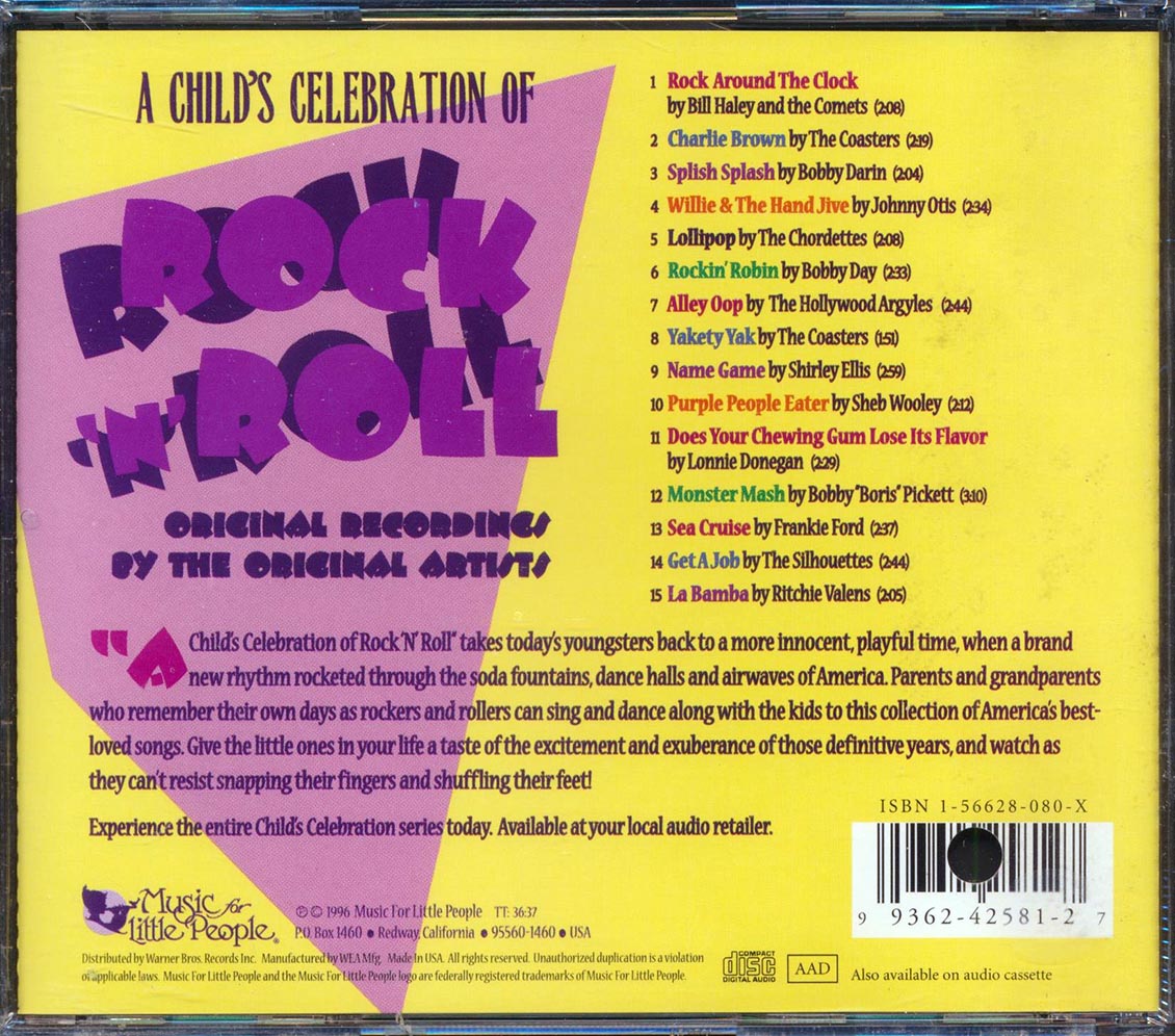 Various - A Child's Celebration of Rock 'n' Roll [1996 Compilation] [New CD]