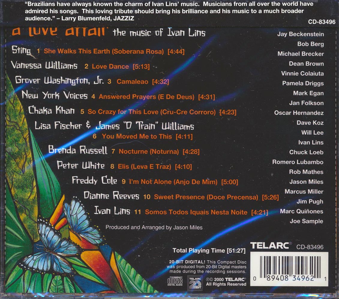 Various - A Love Affair: The Music of Ivan Lins [2000 Compilation] [New CD]