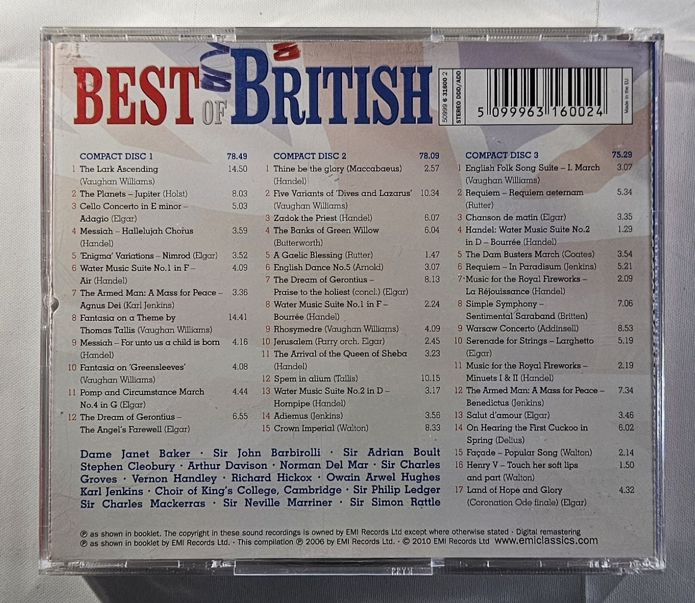 Various - Best of British (The Nation's Favourite Classical Music) [2006 Used Triple CD]