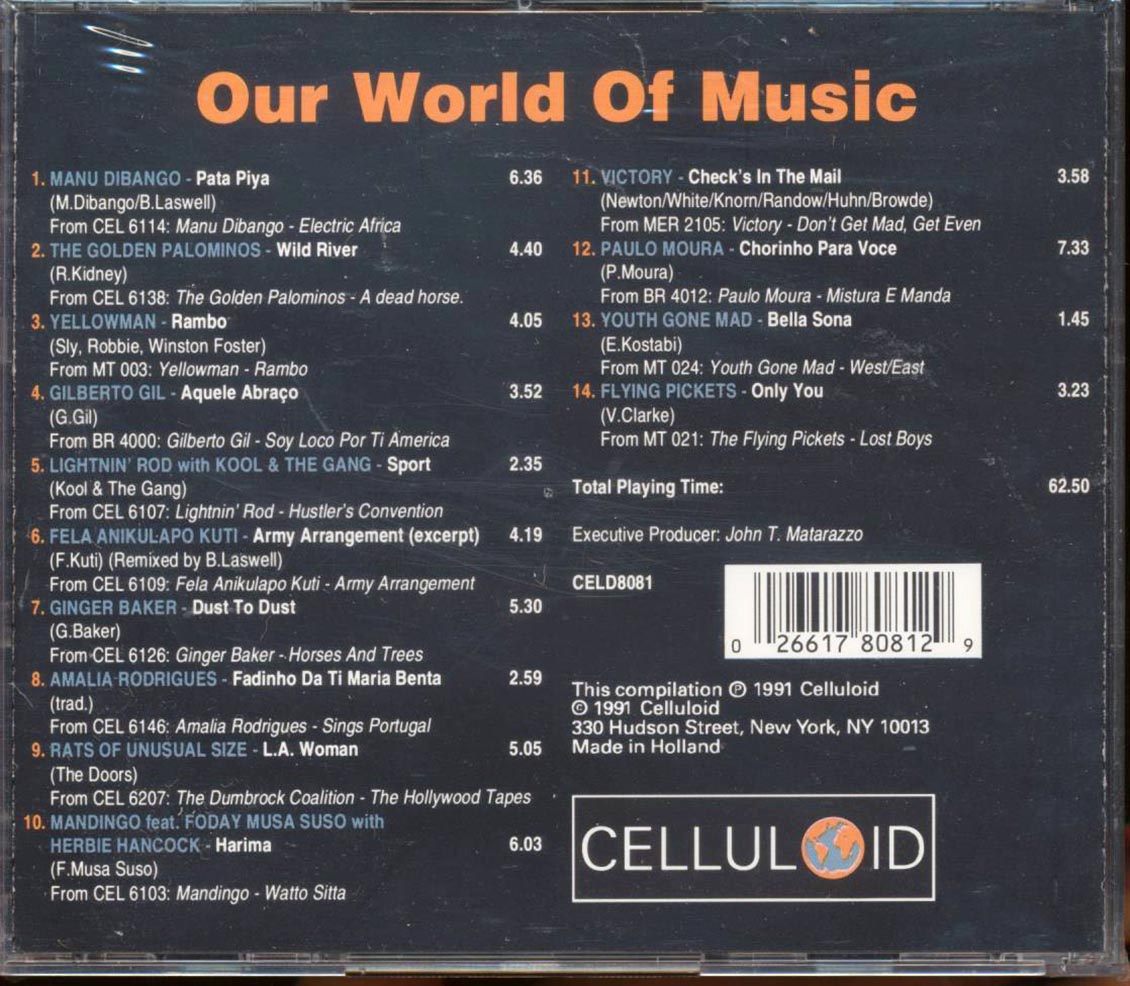 Various - Celluloid - Our World of Music [1991 Compilation] [New CD]