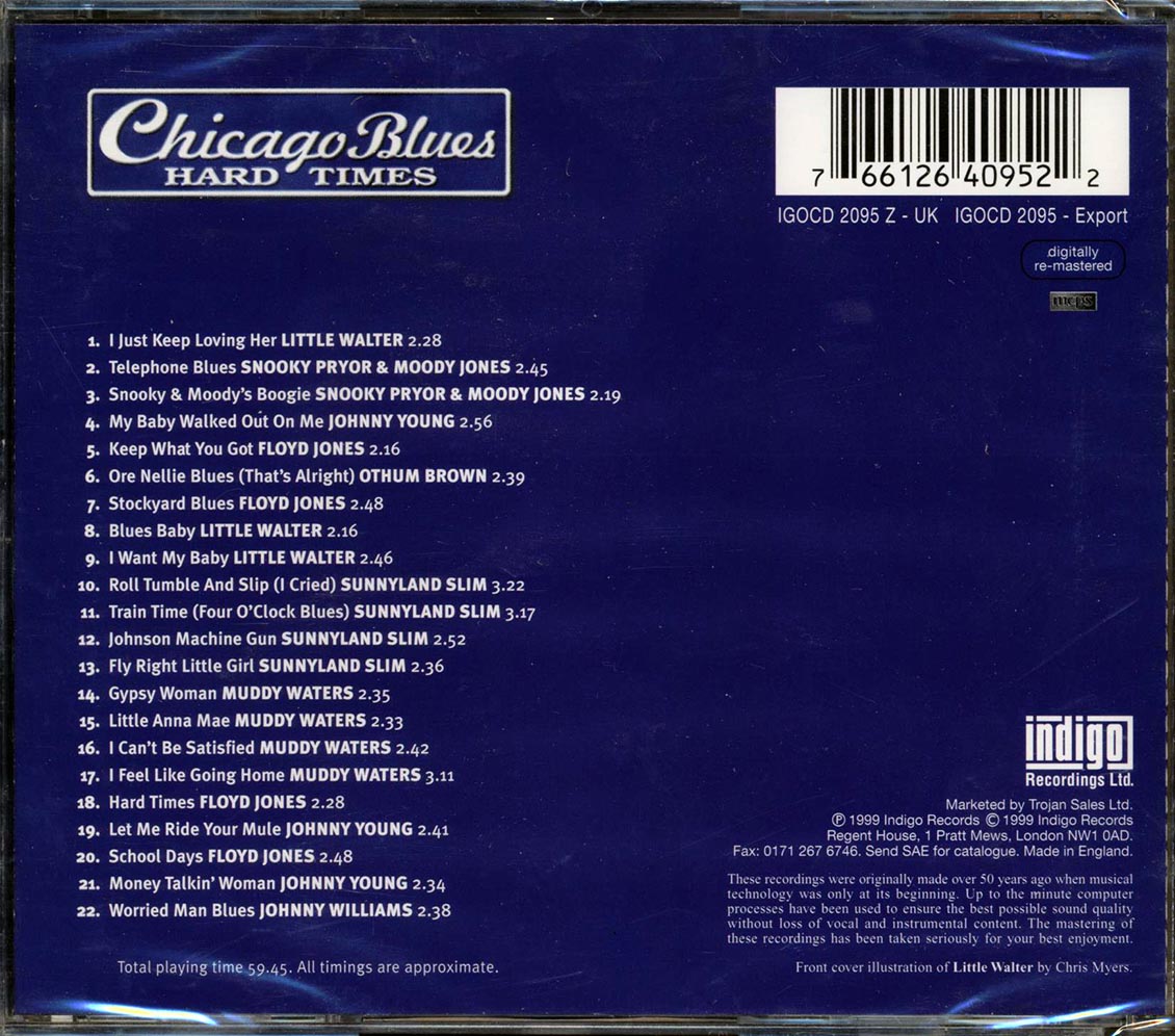 Various - Chicago Blues: Hard Times [1999 Compilation] [New CD]