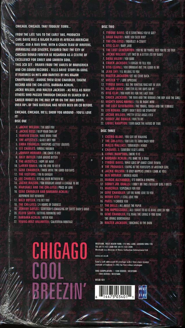 Various - Chicago Cool Breezin' [1999 Compilation] [New 3 CD Box Set]