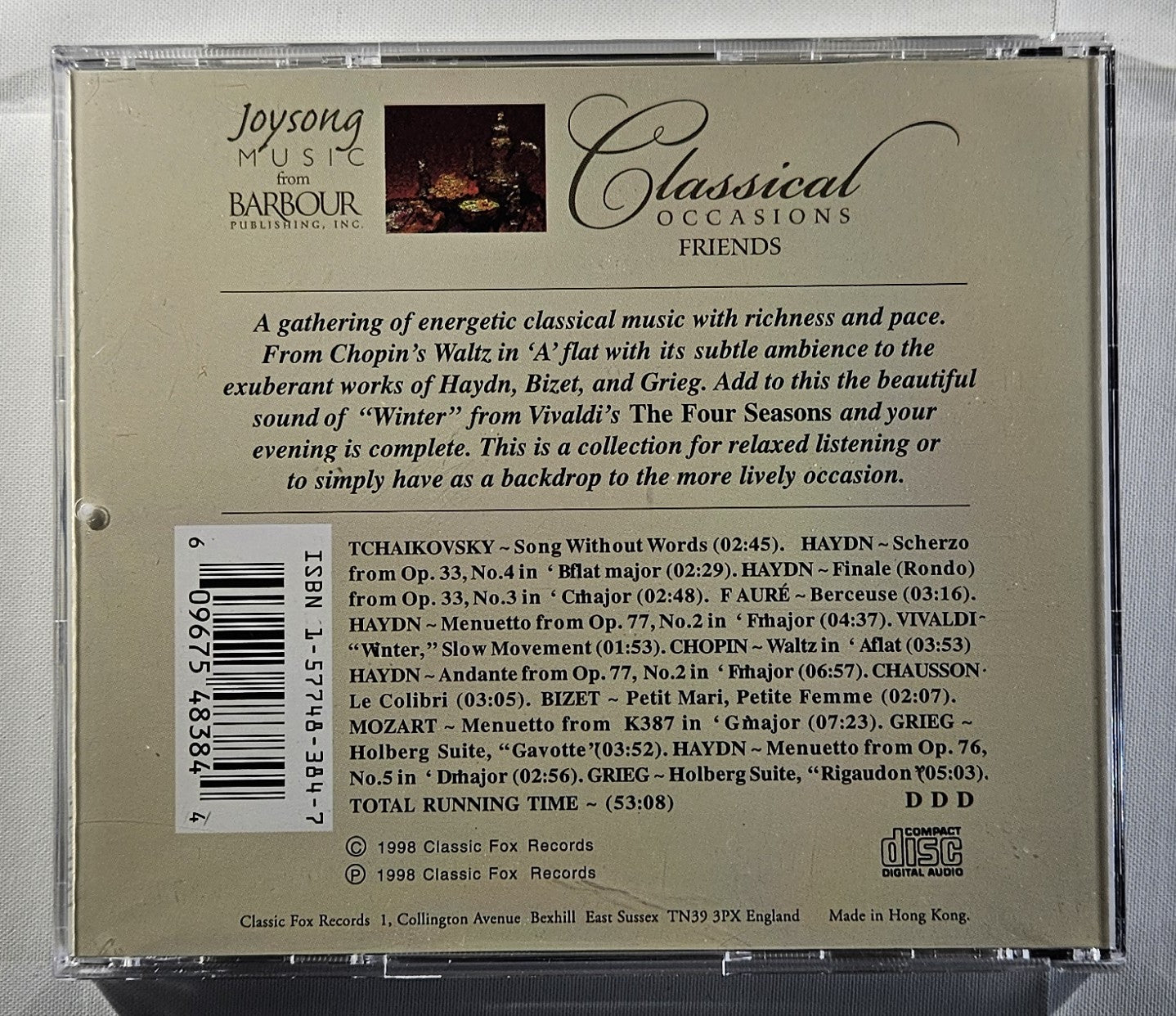 Various - Classical Occasions - Friends [1998 Compilation] [Used CD]