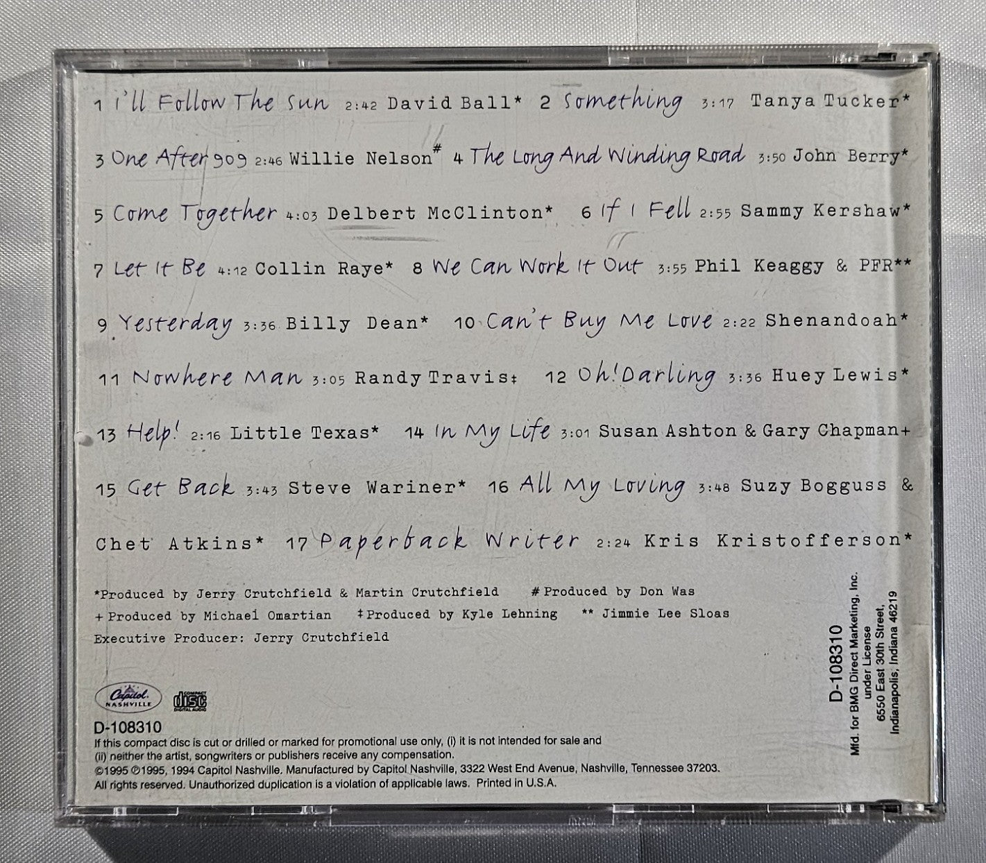 Various - Come Together (America Salutes The Beatles) [1995 Club Edition] [Used CD]