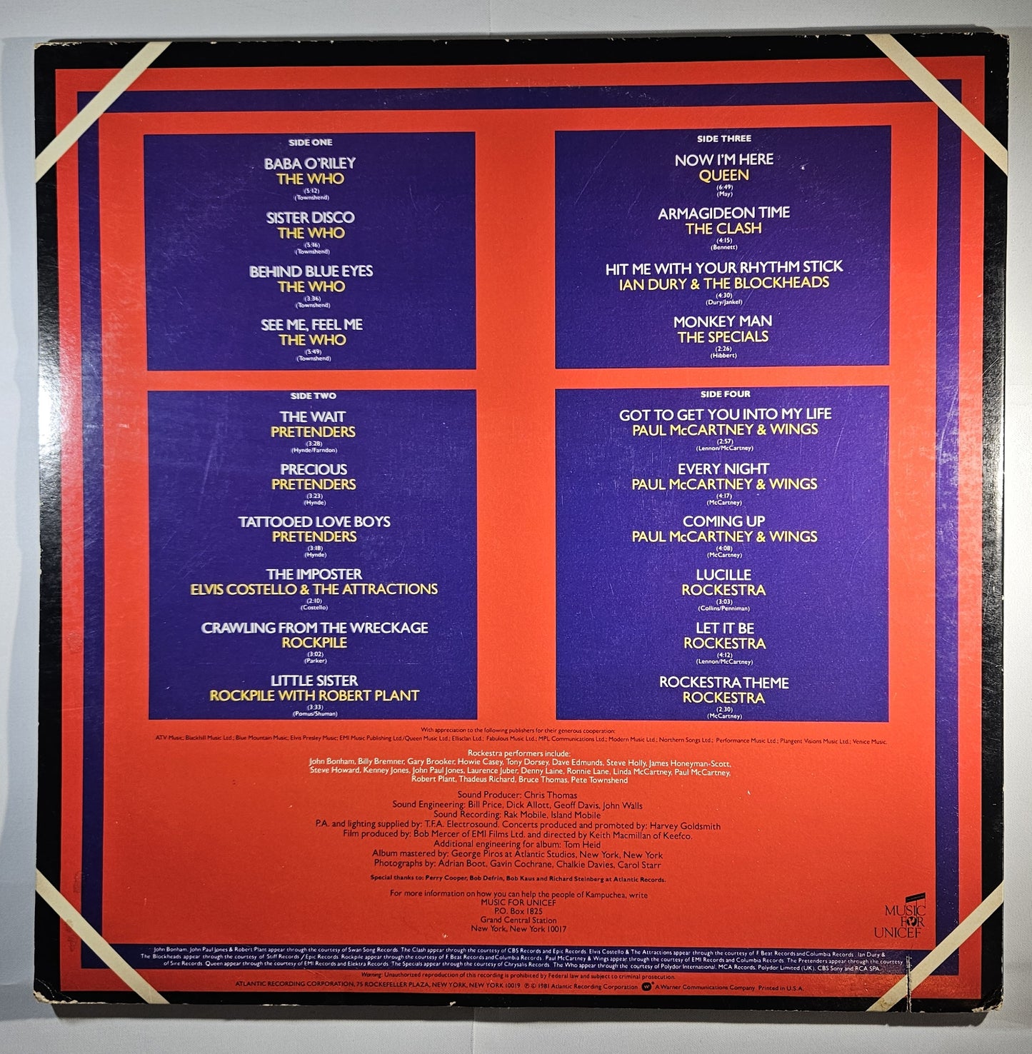 Various - Concerts for the People of Kampuchea [1981 Used Double Vinyl Record LP]