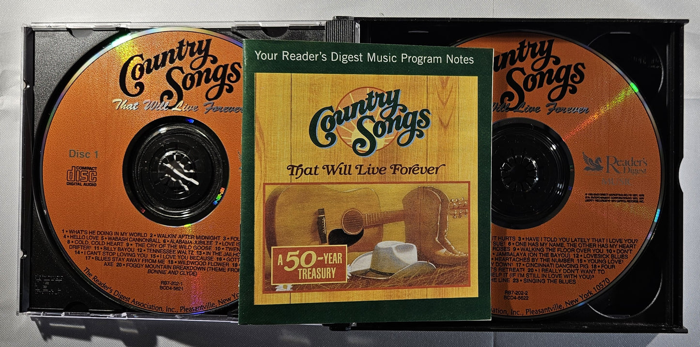 Various - Country Songs That Will Last Forever [1993 Used 4x CD]