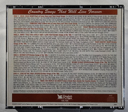 Various - Country Songs That Will Last Forever [1993 Used 4x CD]