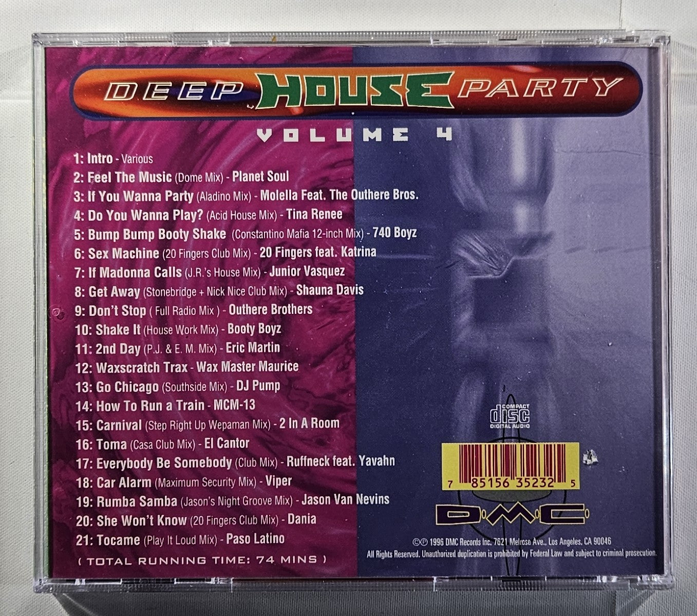 Various - Deep House Party Volume 4 [1996 Mixed] [Used CD]