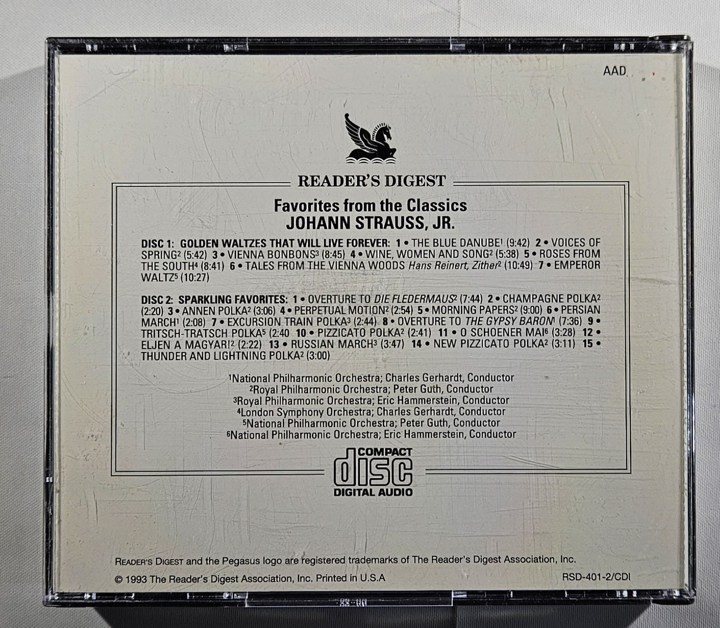 Various - Favorites From the Classics: Johann Strauss Jr. [1993 Used Double CD]