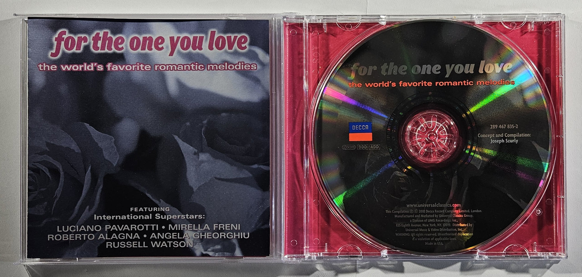 Various - For the One You Love (The World's Favorite Romantic Melodies) [2001 Used CD]