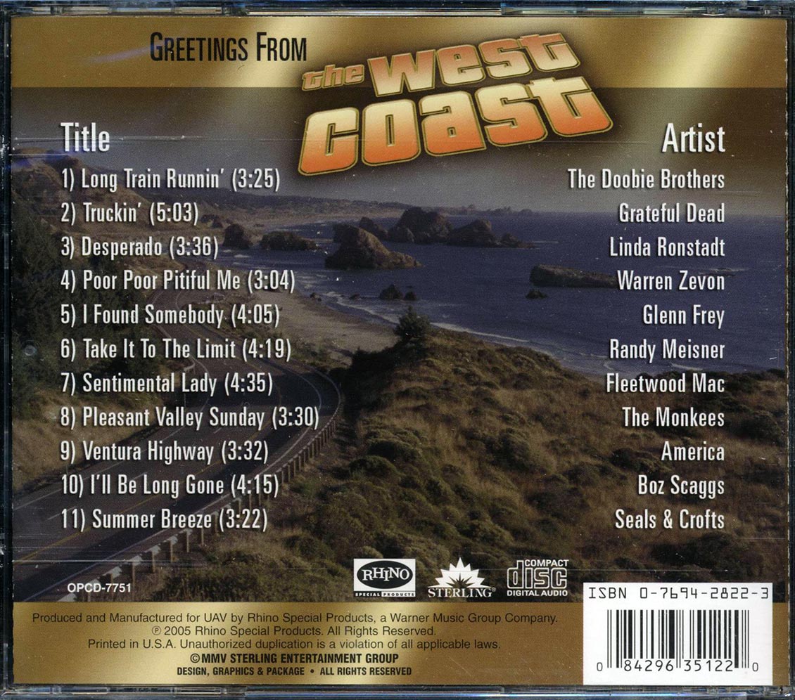 Various - Greetings From The West Coast [2005 Compilation] [New CD]