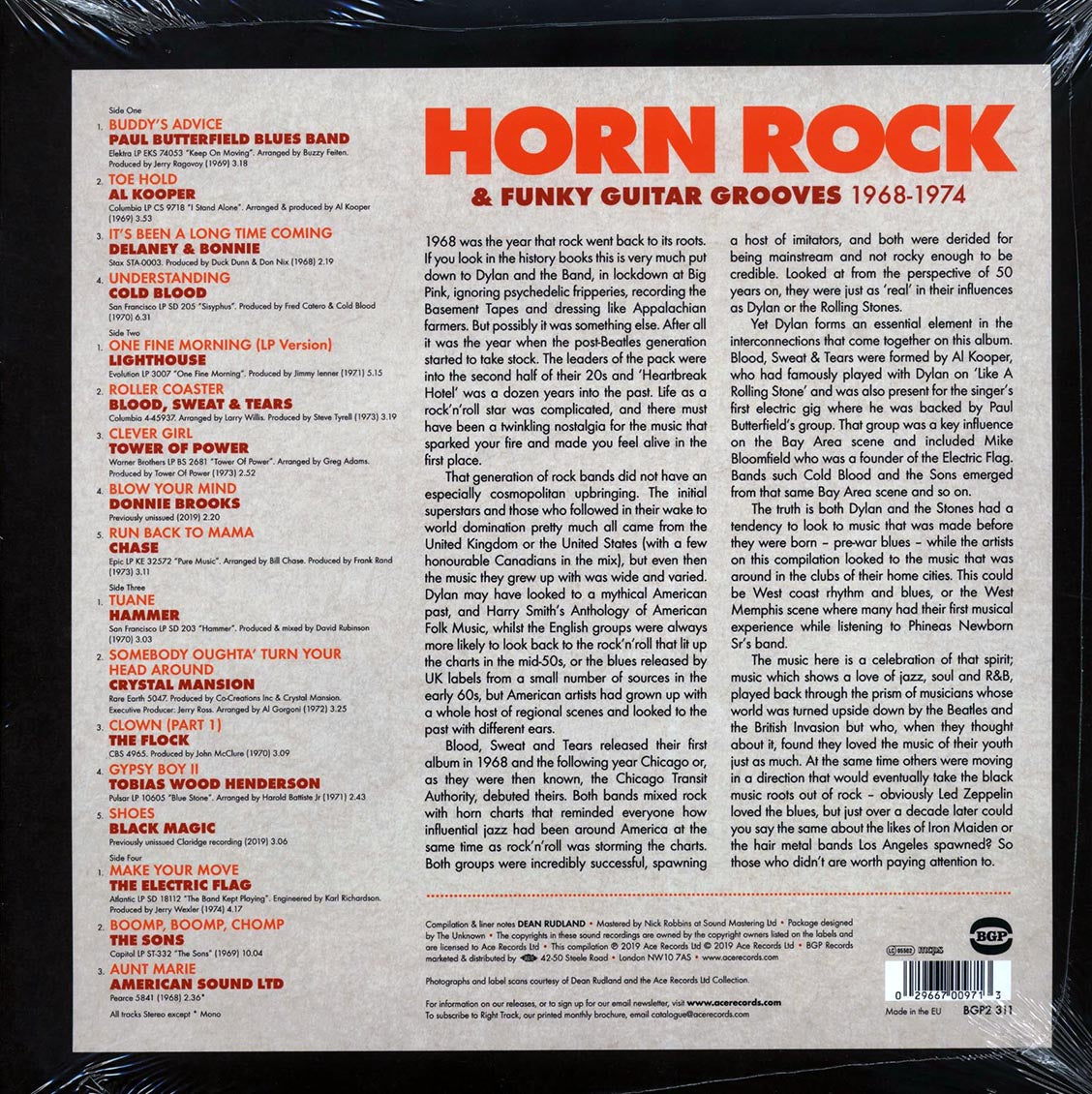 Various - Horn Rock & Funky Guitar Grooves 1968-1974 [2019 New Double Vinyl Record LP]