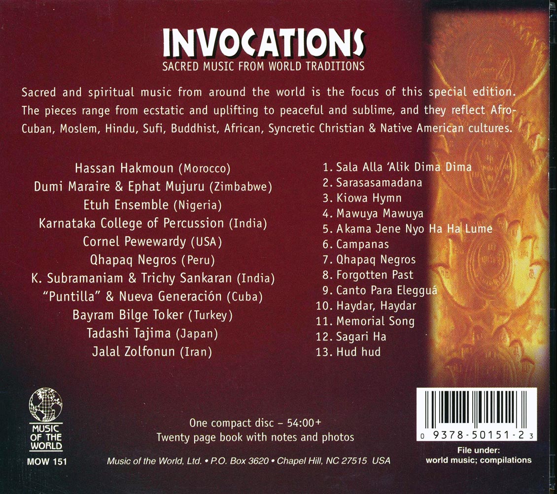 Various - Invocations (Sacred Music From World Traditions) [1998 New CD]