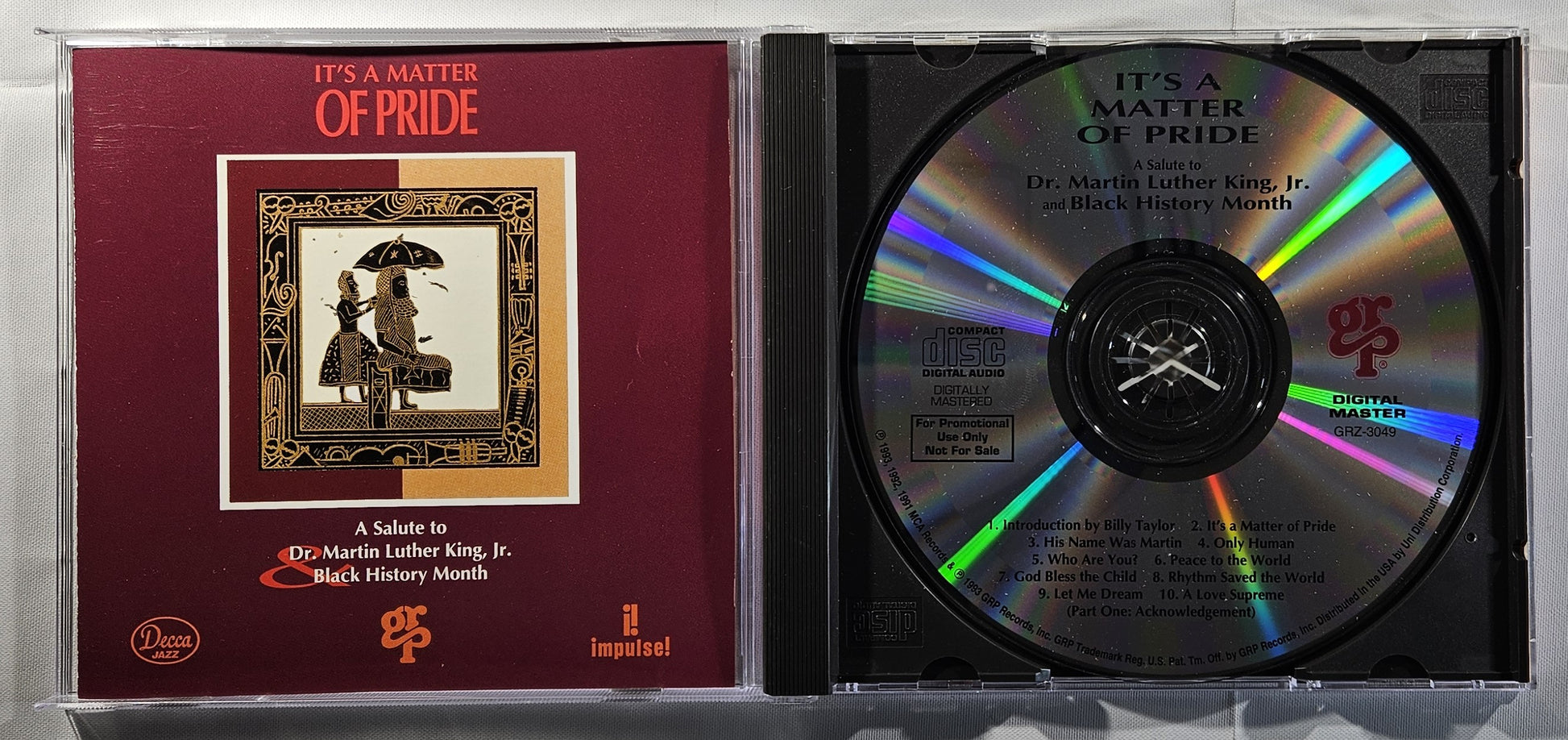 Various - It's a Matter of Pride: A Salute To Dr. Martin Luther King, Jr. Black History Month [1993 Compilation Promo] [Used CD]