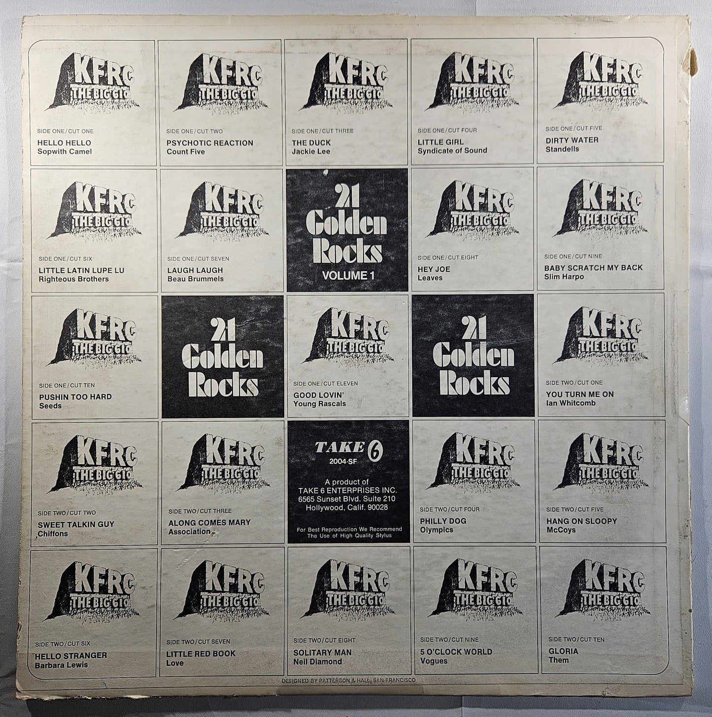 Various - KFRC - The Big 610 - 21 Golden Rocks [1967 Used Vinyl Record LP]