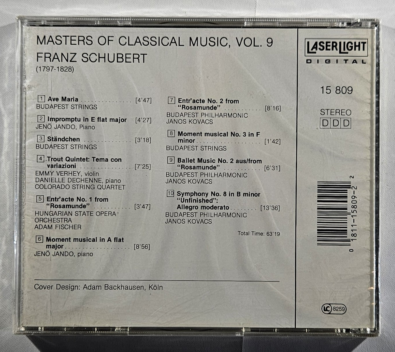 Various - Masters of Classical Music Vol.9 Schubert [1988 New CD]