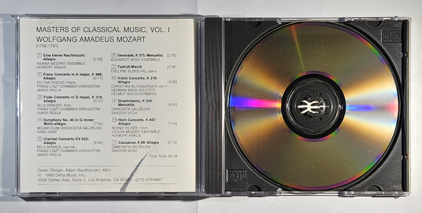 Various - Masters of Classical Music, Vol. 1: Mozart [1988 Used CD]