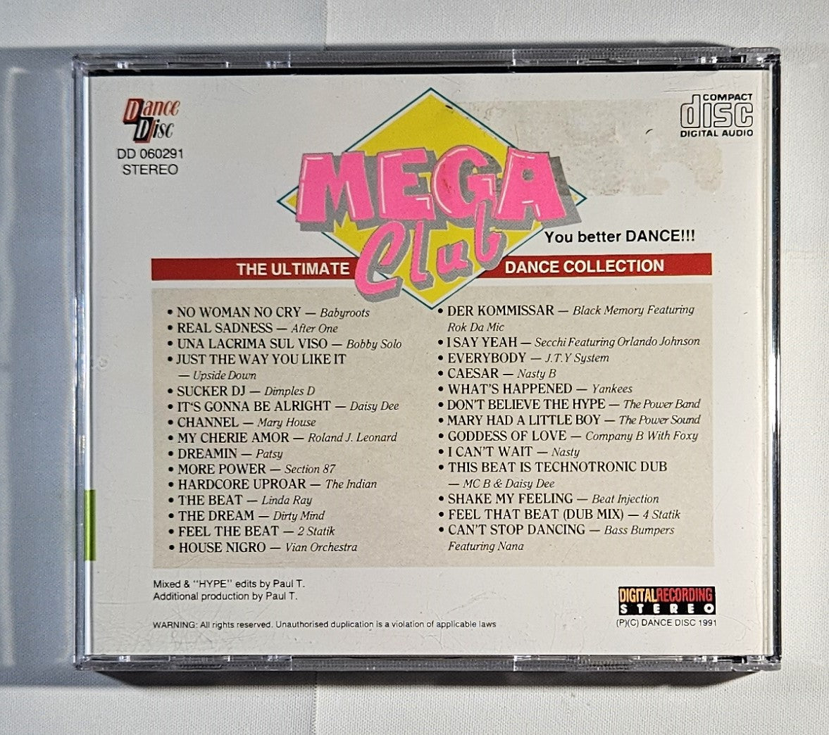 Various - Mega Club (You Better DANCE!!!) [1991 Used CD]