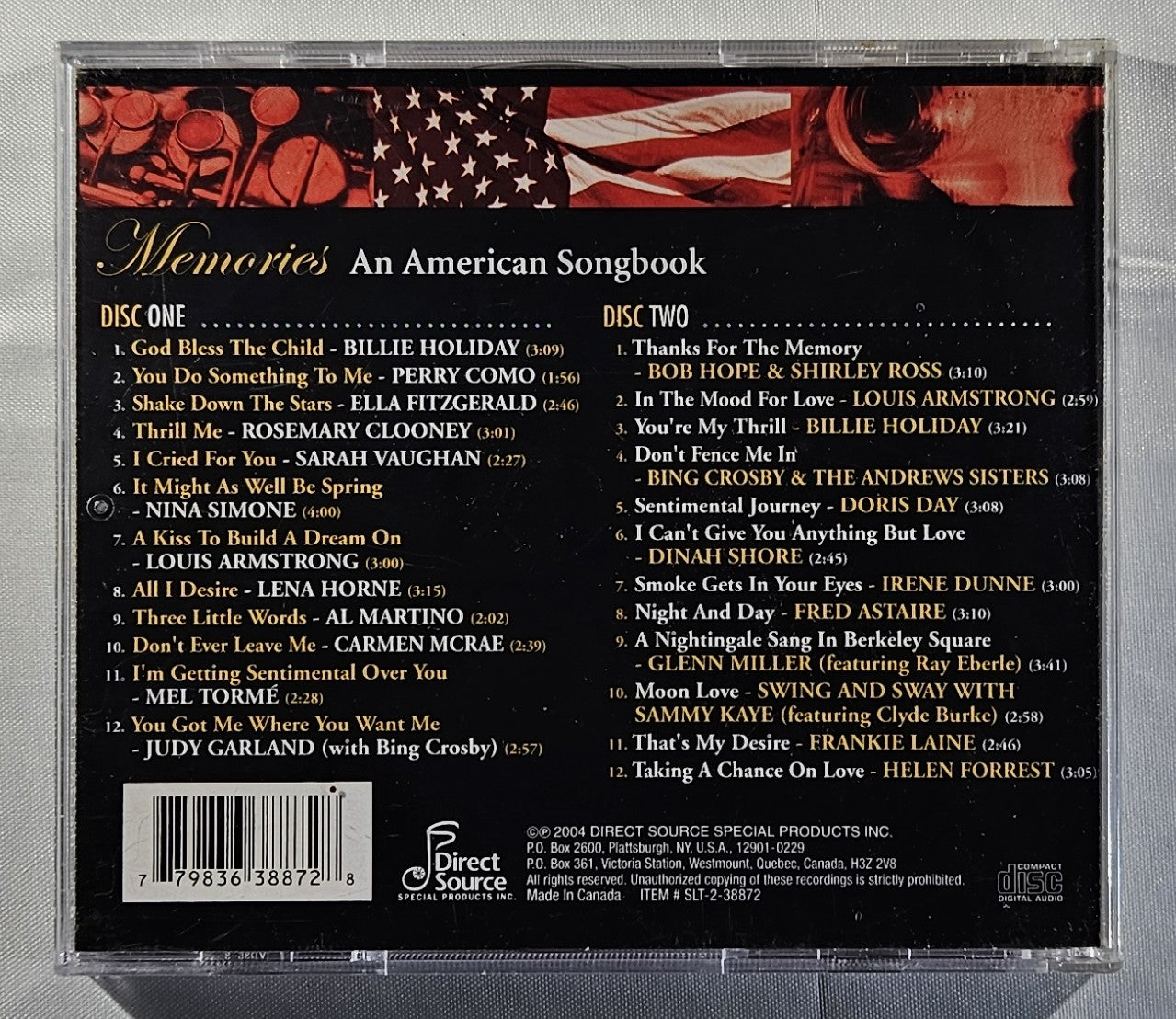 Various - Memories (An American Songbook) [2004 Compilation] [Used Double CD]