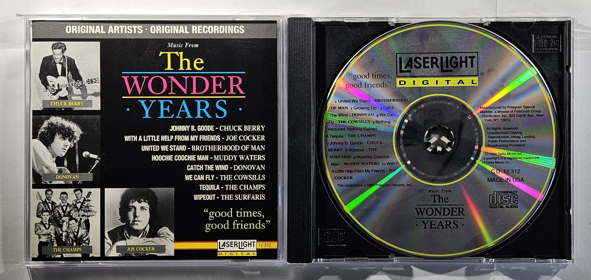 Various - Music From the Wonder Years "Good Times Good Friends" [1994 Used CD]