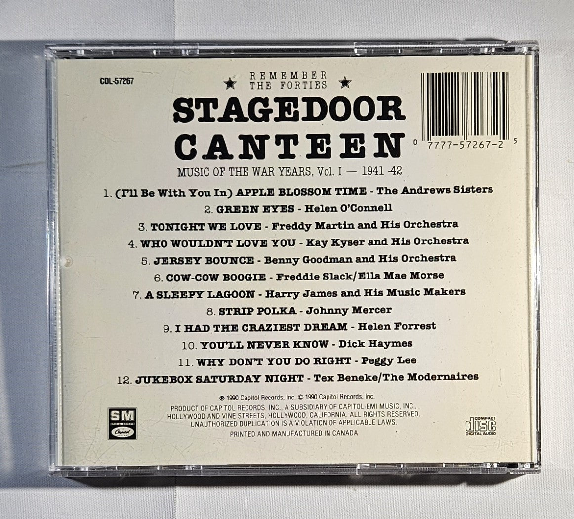 Various - Stagedoor Canteen: Music of the War Years, Vol. 1 - 1941-42 [1990 Used CD]