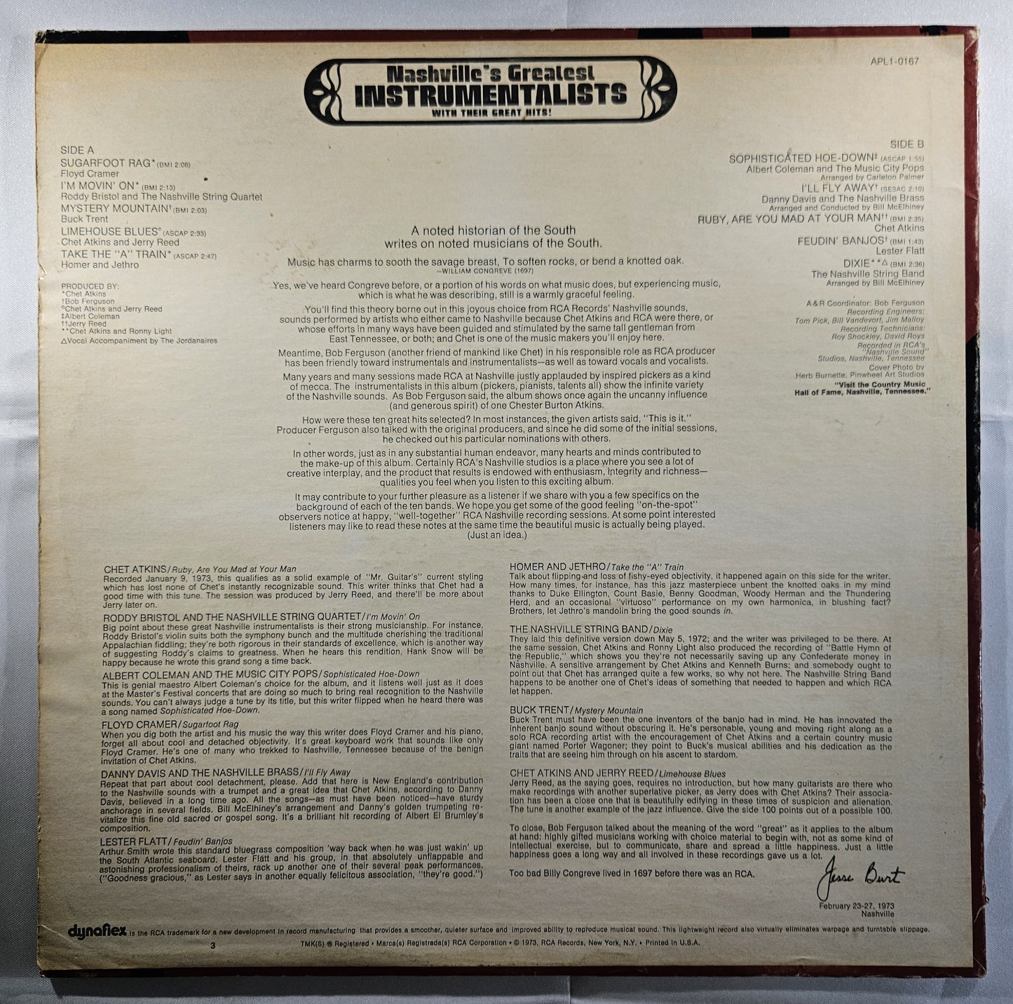 Various - Nashville's Greatest Instrumentalists [1973 Promo] [Used Vinyl Record LP]