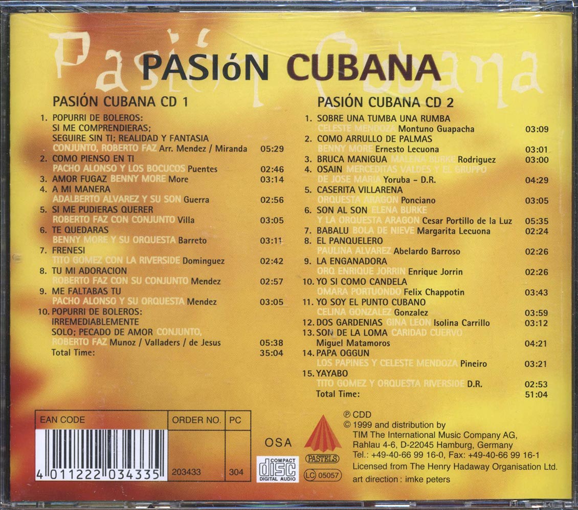 Various - Pasión Cubana [1999 Compilation] [New Double CD]