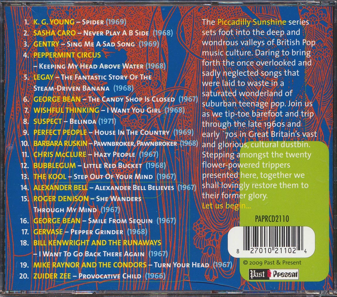 Various - Piccadilly Sunshine Part Two (British Pop Psych and Other Flavours 1966-1971) [2009 Unofficial Compilation] [New CD]