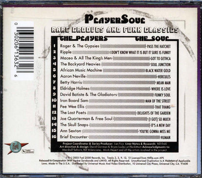 Various - Player Soul (Rare Grooves and Funk Classics) [2003 New CD]
