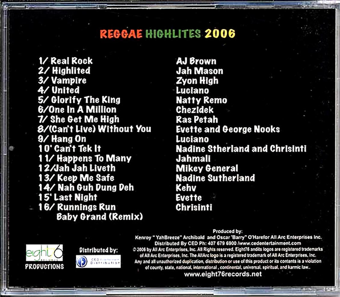 Various - Eight76 Presents Reggae Highlites 2006 [2006 Compilation] [New CD]