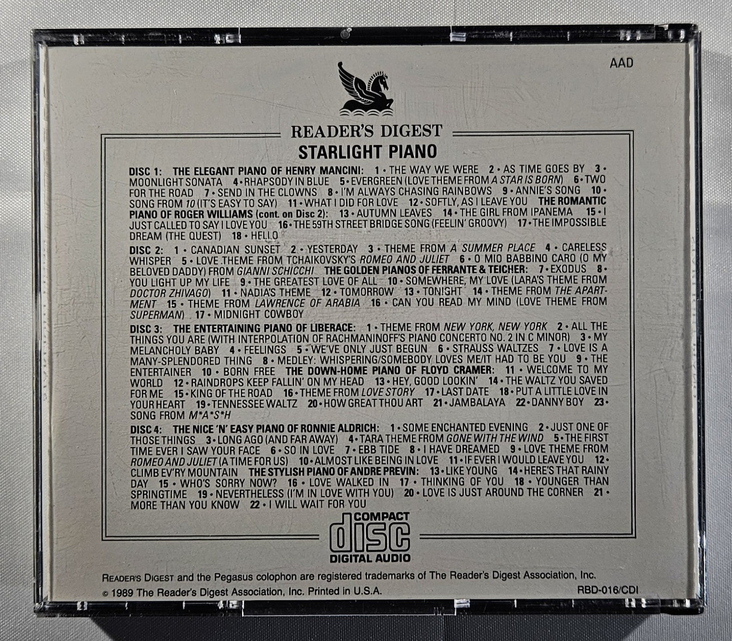 Various - Starlight Piano [1989 Compilation Remastered] [Used 4x CD]