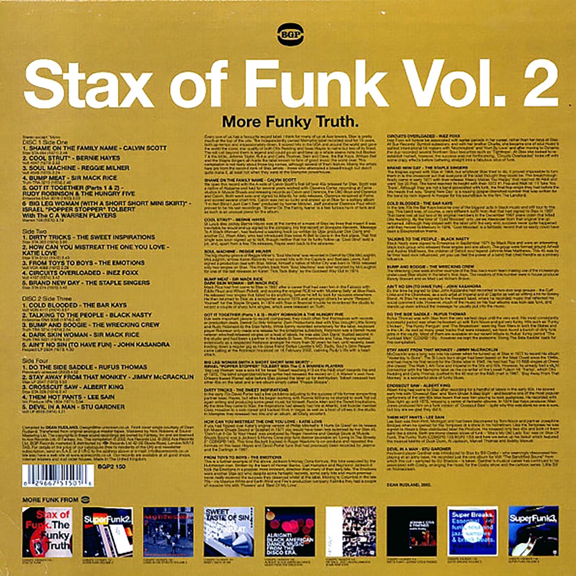 Various - Stax of Funk Vol. 2 (More Funky Truth) [2002 Compilation] [New Double Vinyl Record LP]