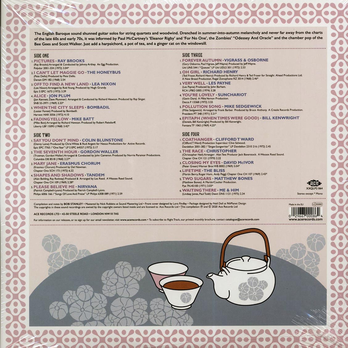 Various - Tea & Symphony (The English Baroque Sound 1968-1974) [2020 Compilation Light Blue Marble] [New Double Vinyl Record LP]