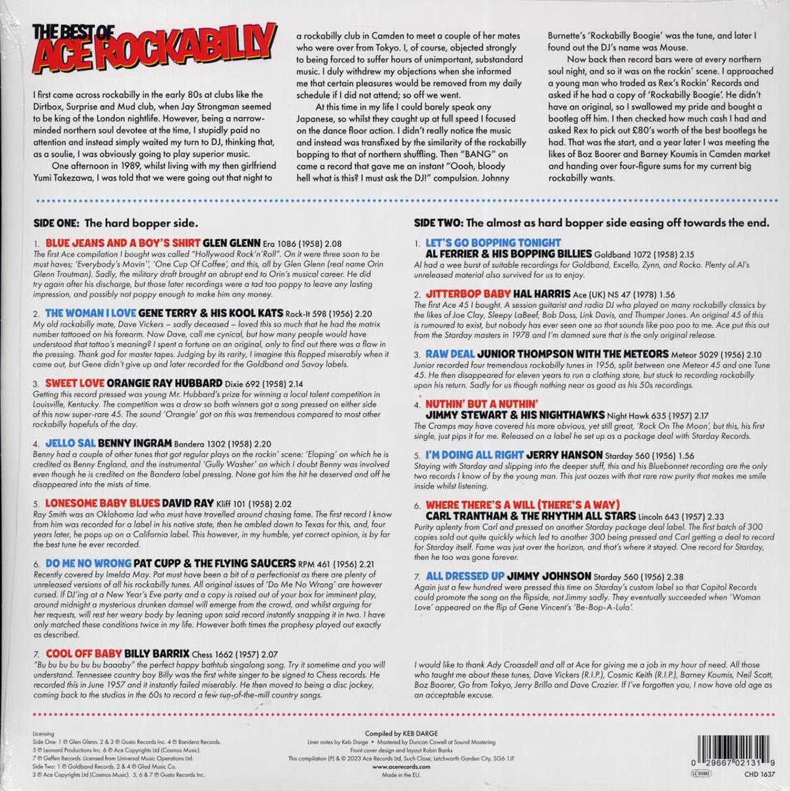 Various - The Best of Ace Rockabilly: 14 Raw and Rare Rockabilly Tracks Hand Selected by Keb Darge [2023 New Vinyl Record LP]