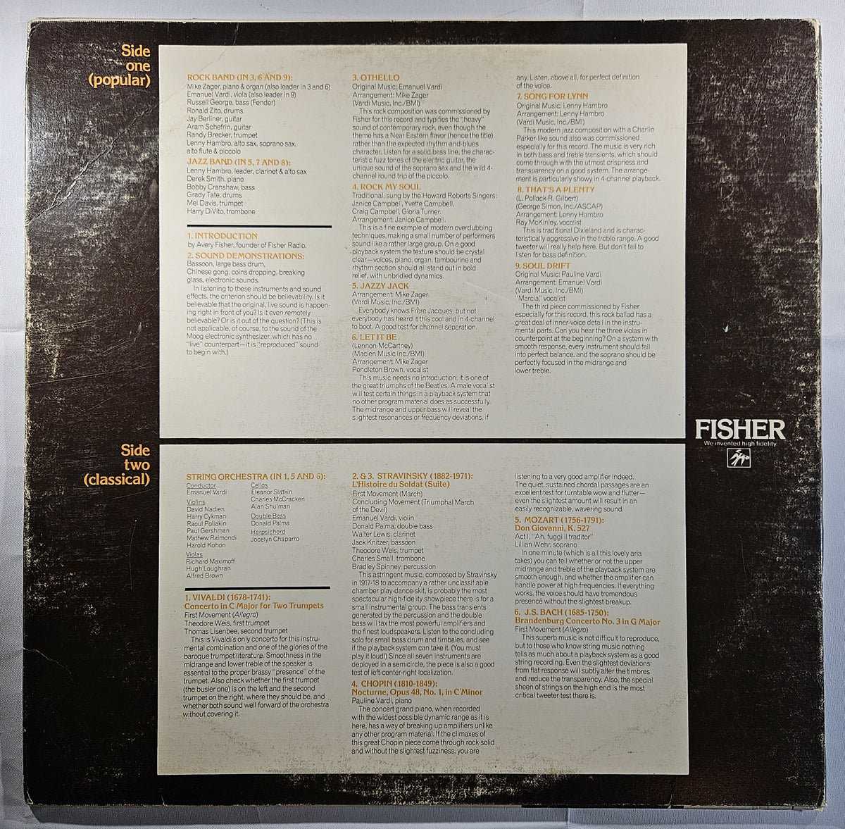 Various - The Fisher Fidelity Standard [1972 Quadrophonic] [Used Vinyl Record LP]