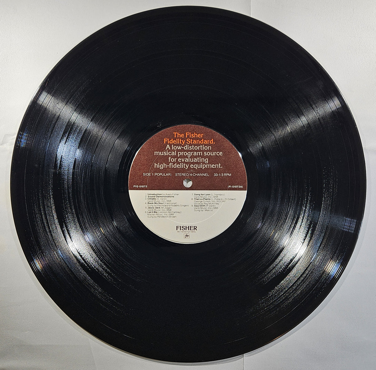 Various - The Fisher Fidelity Standard [1972 Quadrophonic] [Used Vinyl Record LP]