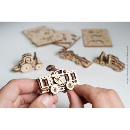 Vehicle Fidgets Set of 4 3D Wood Model Kit UGEARS