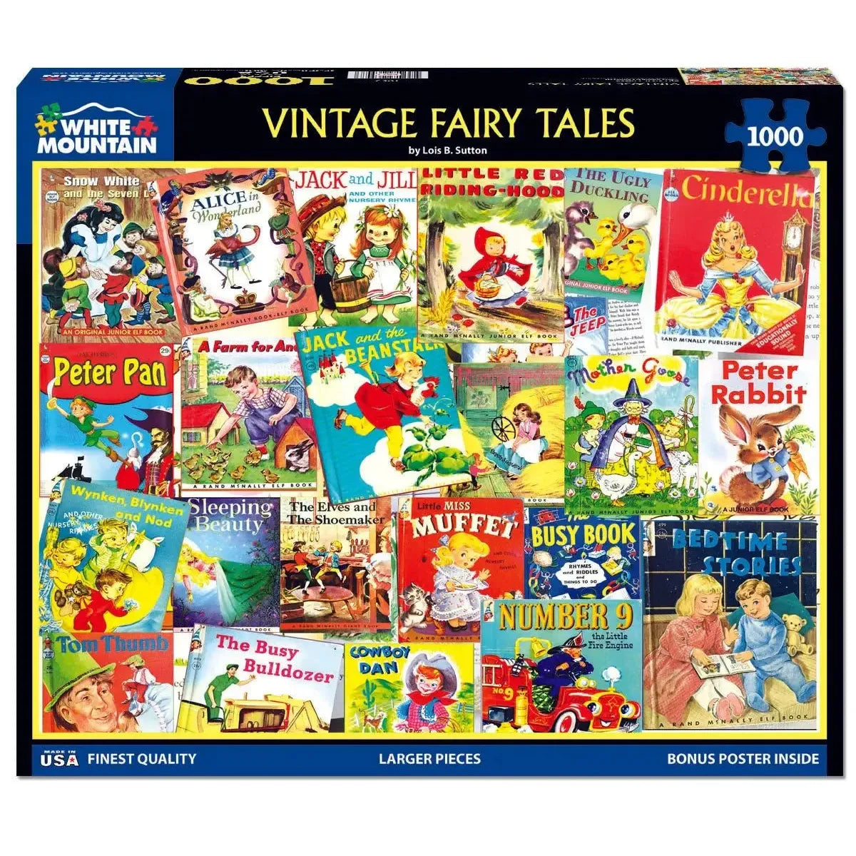 Vintage Fairy Tales 1000 Piece Jigsaw Puzzle White Mountain