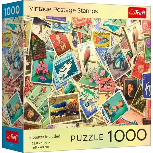 Vintage Postage Stamps 1000 Piece Jigsaw Puzzle Trefl