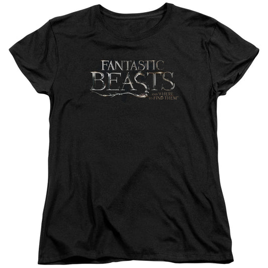 Fantastic Beasts Logo Womens T Shirt Black Officially Licensed
