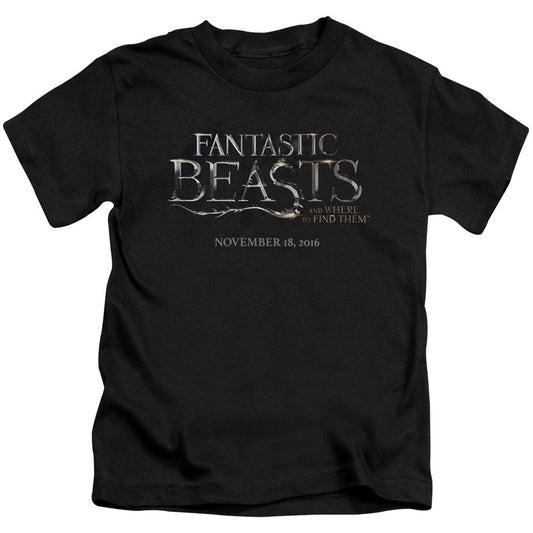 Fantastic Beasts Logo 2 Juvenile Kids Youth T Shirt Black Officially Licensed