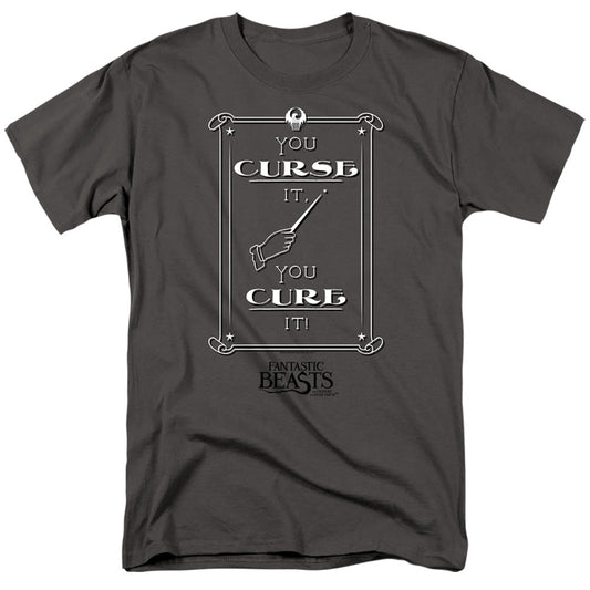 Fantastic Beasts Curse It Mens T Shirt Charcoal Officially Licensed