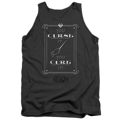 Fantastic Beasts Curse It Mens Tank Top Shirt Charcoal Officially Licensed
