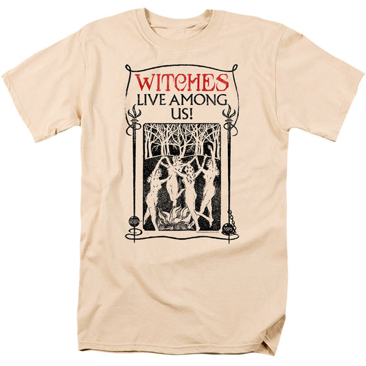 Fantastic Beasts Witches Live Among Us Mens T Shirt Cream Officially Licensed